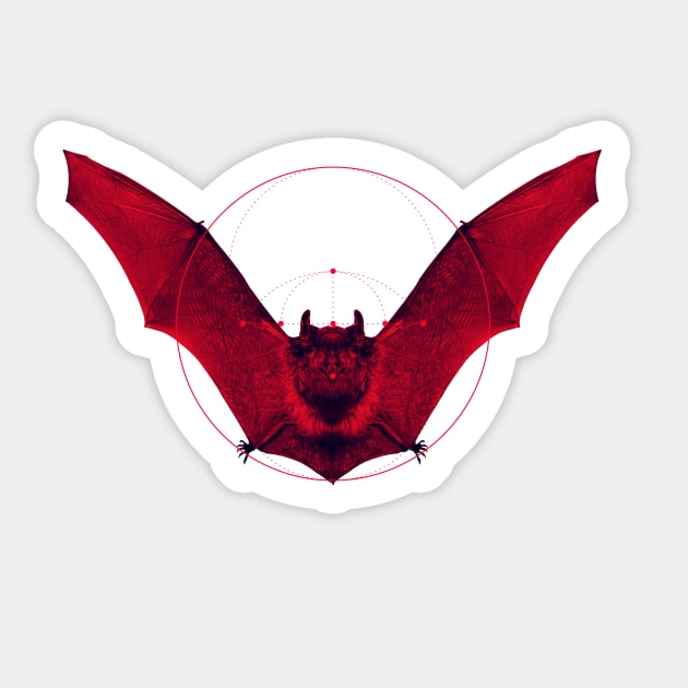 Sacred Bat Sticker by DrSoed